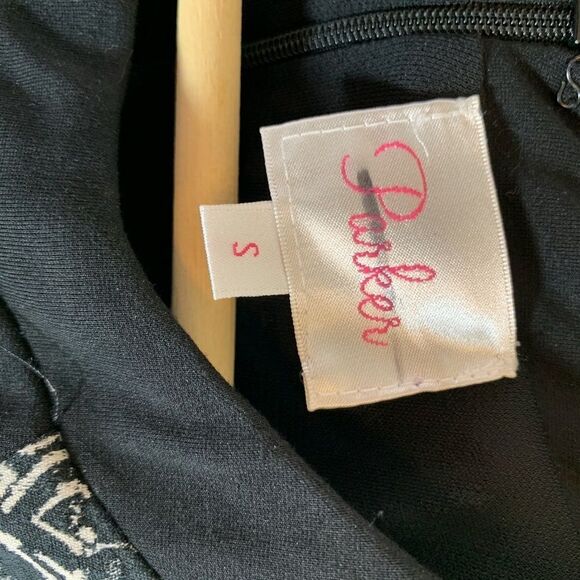 Parker Jagger Black/White Heather Knit Dress Sz S - Picture 4 of 6